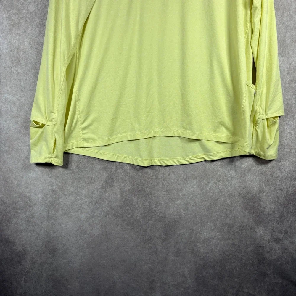 Nike Shirt Mens Size XL Yellow Dri-Fit Running Long Sleeve Activewear Gym Active